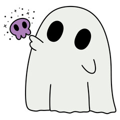 Halloween Ghost Skull clipart
