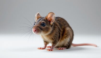 high resolution isolated low impact mouse, made fully compostable, with smooth biodegradable polymer, isolated visualization on pure white.