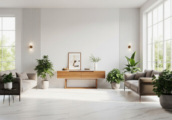 Fototapeta premium Modern interior design with furniture concept background.