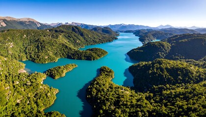 Panoramic mountain lake vista (1)