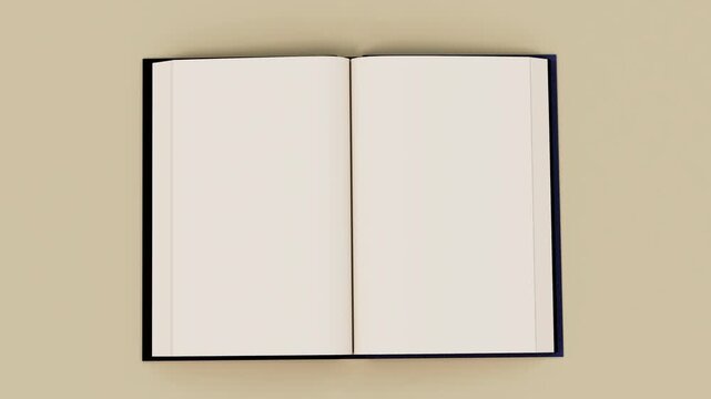 本が開くアニメーション　3DCG