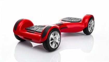 red car isolated on white