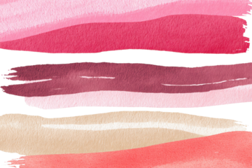 Abstract watercolor brush stroke flow shape white PNG set bundle isolated background. Vibrant, vivid, colorful art shapes, pale cream pink color texture design