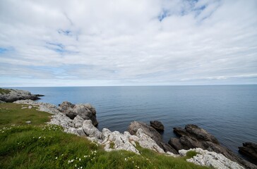 sea landscape with clouds