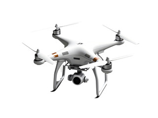 Fototapeta premium White Camera Drone with Propellers 