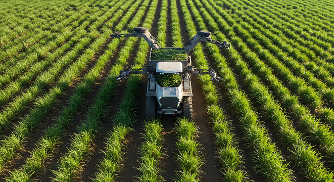 Automated Agriculture Fresh Crops Harvest Harvesting Machine Farming