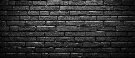 Detailed Texture of Dark Gray Brick Wall with Varied Shades and Tonal Variations in Horizontal Alignment for Architectural Design and Background Use