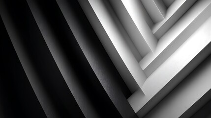 Obraz premium Minimalist black and white geometric architecture pattern high resolution picture