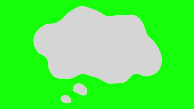 モヤモヤふきだしのアニメーション（クロマキー）