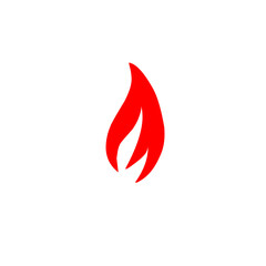 Minimalist Red Flame Icon