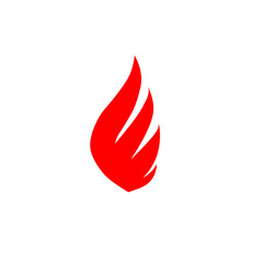 Minimalist Red Flame Icon