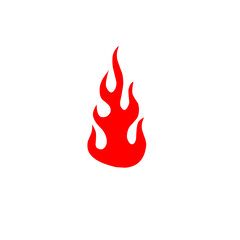 Minimalist Red Flame Icon