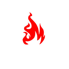 Minimalist Red Flame Icon