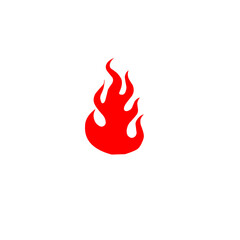 Minimalist Red Flame Icon