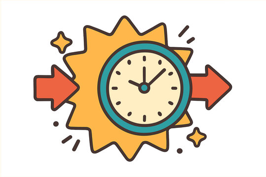 Limited time offer. Promotion banner concept. Clock icon with arrows. Fast time, speed, and efficiency metaphor. Deadline and countdown symbol. Time management vector design.