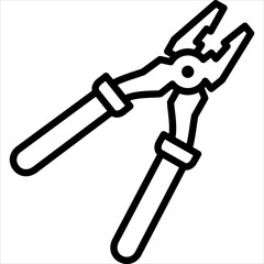 Pliers Icon Single Vector Collection 