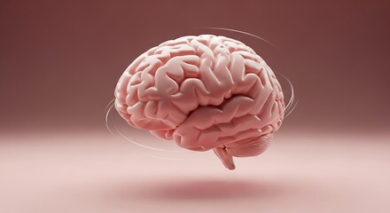 A 3D render of a human brain, subtly glowing and surrounded by abstract lines, symbolizing thought, intelligence, and mental health. Ideal for neuroscience, psychology, and innovation concepts.