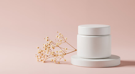 plastic white cream bottle Mockup