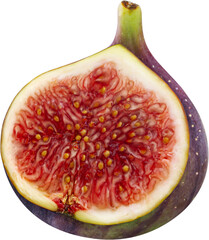 Fig fruit piece isolated