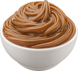 Melted caramel cream isolated