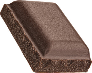 Dark chocolate piece isolated