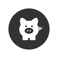 Piggy bank icon isolated on transparent background