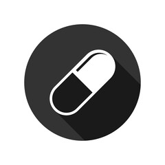 Pill long icon isolated on transparent background