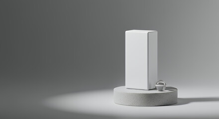 white box with in solitude area Mockup