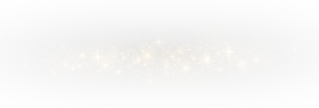Dusty sparkles and glowing stars fill the background with festive brilliance.