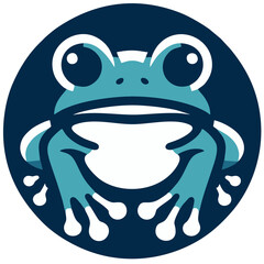 cartoon frog vector illustration