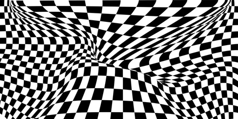 Obraz premium black white checkered seamless background. black white graphic resource checkered pattern vector ilustration.eps10