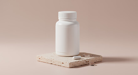 plastic medicine white bottle Mockup