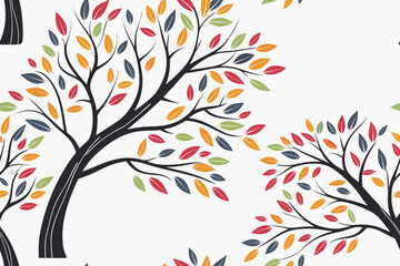 abstract autumn tree