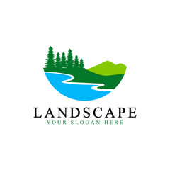 Landscape logo design illustration Design vector template