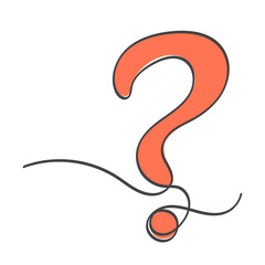 Question mark symbol one thin line. Symbolizing support, doubt, or the search for an answer. Vector illustration