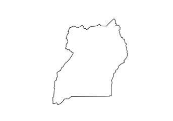 Outline of a countrys land borders possibly a nationstate