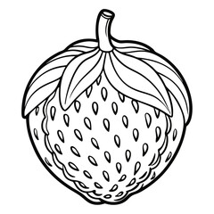 vector illustration of a fruit line art
