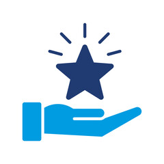 Value Icon Vector Illustration Blue Version