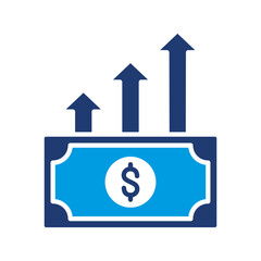 Growth Icon Vector Illustration Blue Version