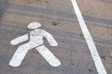 walking sign in the park