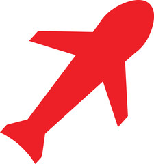 red airplane icon