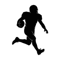 Sharp Contemporary Silhouette of a Football Player Executing an Agile Cut