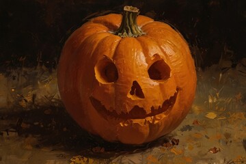 Obraz premium pumpkin still life halloween