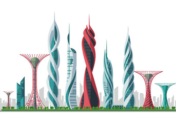Futuristic Architecture Designs of Modern Skyscrapers.