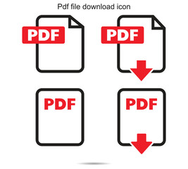 Pdf file download icon