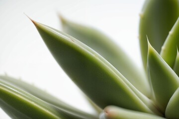 Obraz premium Close-Up View of Succulent Plant Leaves with Soft Textures and Colors