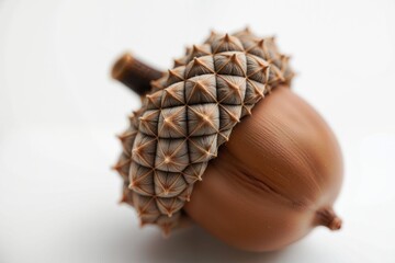 Unique Close-Up of Natural Acorn with Detailed Texture and Shape