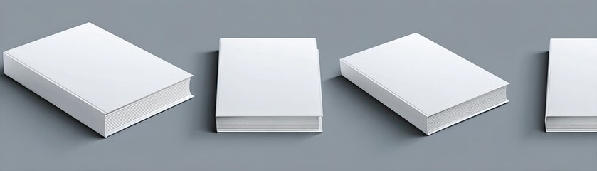 White Rectangular Objects with Textured Edges on Gray Background