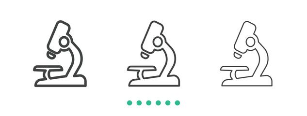 Microscope icon. Thin line icon vector