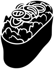 sushi illustration food silhouette meal logo salmon icon healthy outline fresh gourmet rice delicious traditional plate raw restaurant seafood shape hasioki vector graphic background